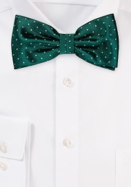 Holly Green Polka Dot Bow Tie