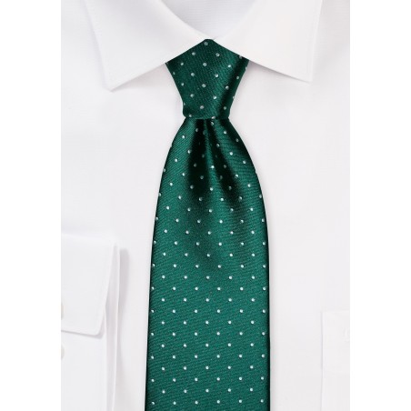 Holly Green Polka Dot Mens Tie