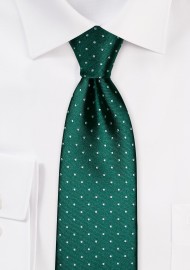 Holly Green Polka Dot Mens Tie