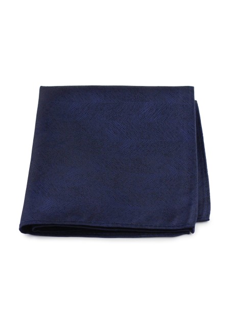 Woodgrain Texture Pocket Square in Dark Navy
