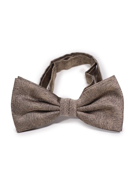 Bronze Gold Woodgrain Texture Bow Tie