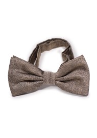 Bronze Gold Woodgrain Texture Bow Tie