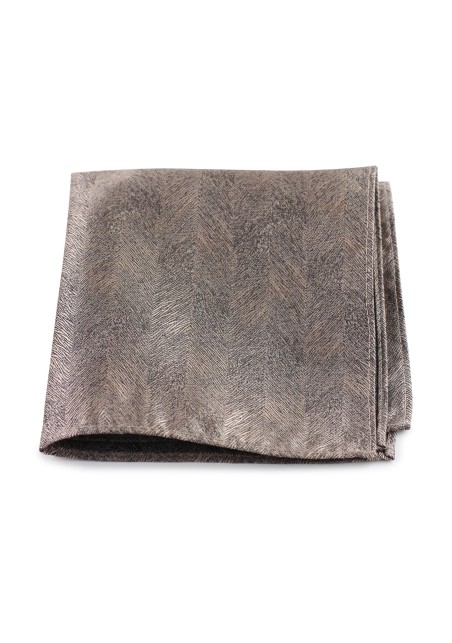 Bronze Gold Woodgrain Texture Pocket Square