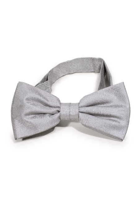 Woodgrain Texture Bow Tie in Sterling Silver