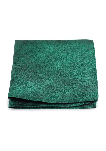 Woodgrain Texture Pocket Square in Juniper Green