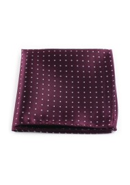 Micro Polka Dot Pocket Square in Burgundy