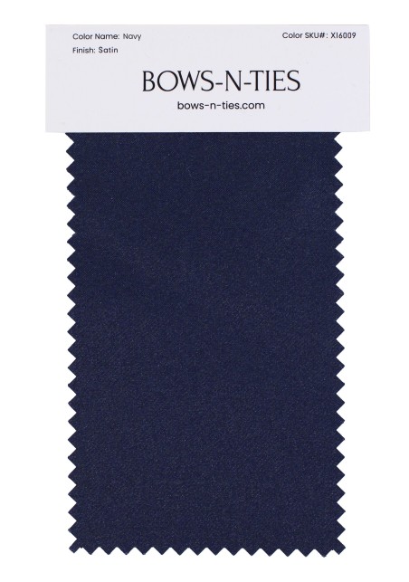 Satin Fabric Swatch - Dark Navy