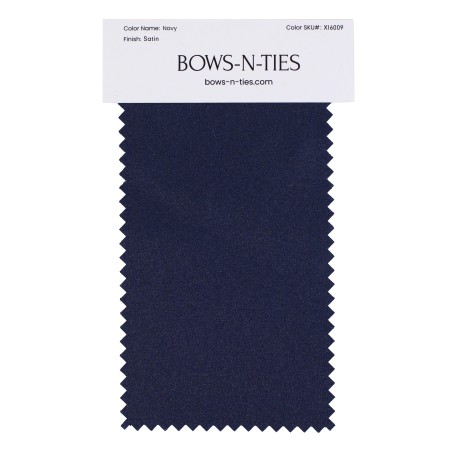 Satin Fabric Swatch - Dark Navy