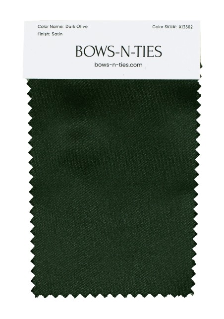 Satin Fabric Swatch - Dark Olive