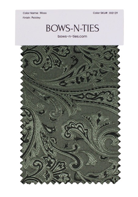 Paisley Fabric Swatch - Moss