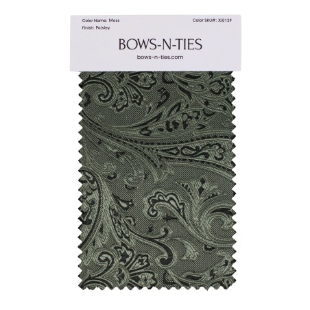 Paisley Fabric Swatch - Moss