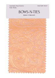 Paisley Fabric Swatch - Peach Summer