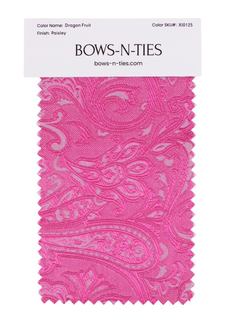 Paisley Fabric Swatch - Dragon Fruit