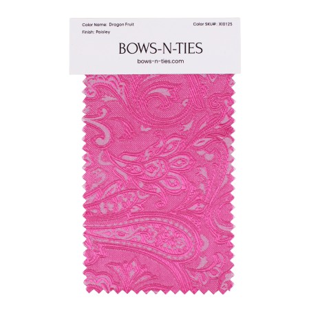 Paisley Fabric Swatch - Dragon Fruit