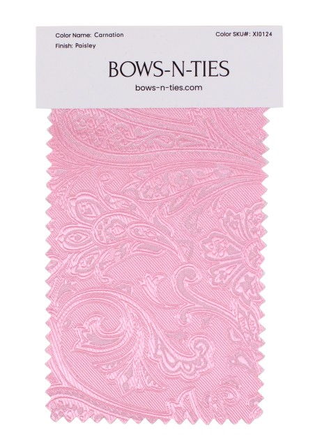 Paisley Fabric Swatch - Carnation