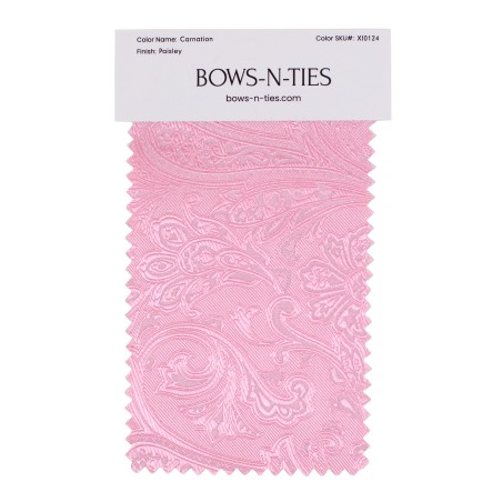 Paisley Fabric Swatch - Carnation