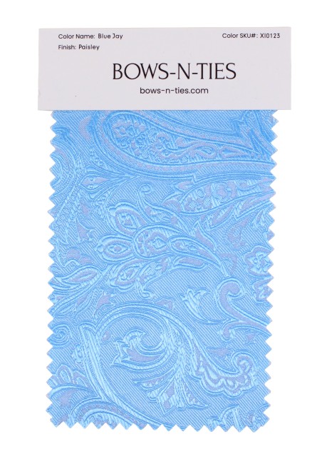 Paisley Fabric Swatch - Blue Jay