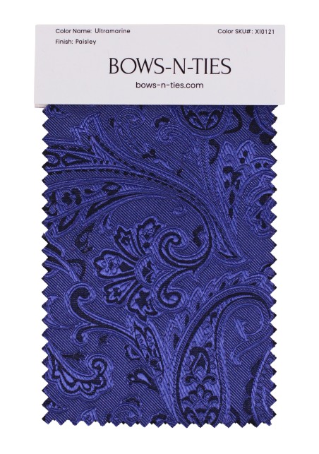Paisley Fabric Swatch - Ultramarine