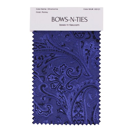 Paisley Fabric Swatch - Ultramarine