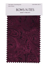 Paisley Fabric Swatch - Claret Burgundy
