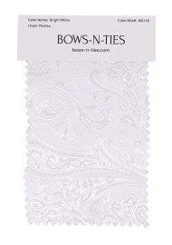Paisley Fabric Swatch - Bright White