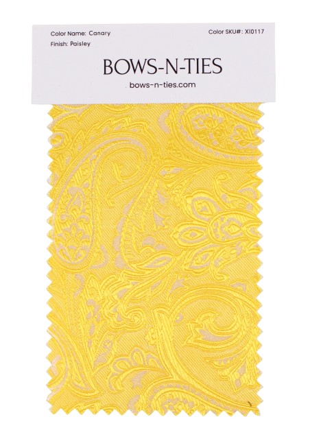 Paisley Fabric Swatch - Canary