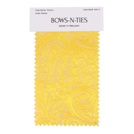 Paisley Fabric Swatch - Canary
