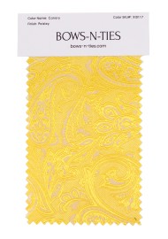 Paisley Fabric Swatch - Canary