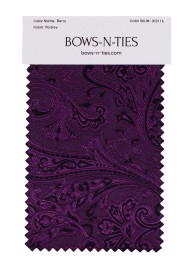 Paisley Fabric Swatch - Berry