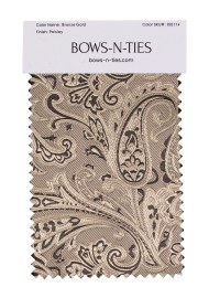 Paisley Fabric Swatch - Bronze Gold