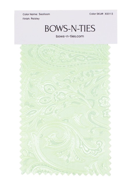 Paisley Fabric Swatch - Seafoam