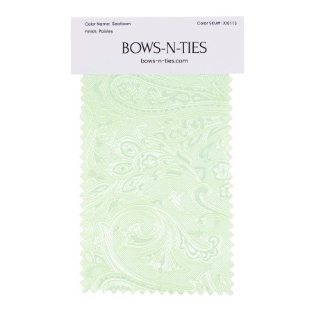 Paisley Fabric Swatch - Seafoam