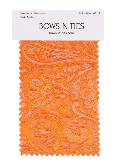 Paisley Fabric Swatch - Mandarin
