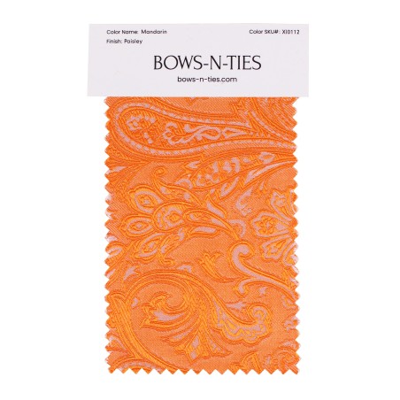 Paisley Fabric Swatch - Mandarin