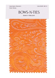 Paisley Fabric Swatch - Mandarin