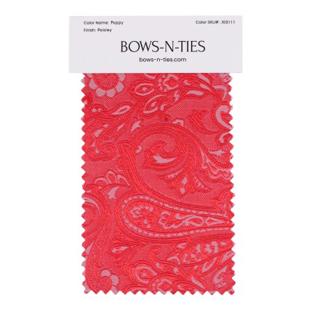 Paisley Fabric Swatch - Poppy