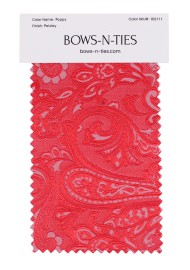 Paisley Fabric Swatch - Poppy