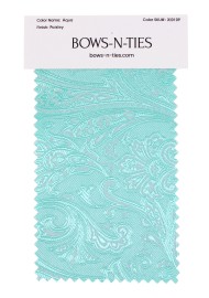 Paisley Fabric Swatch - Aqua