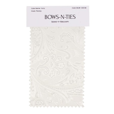 Paisley Fabric Swatch - Ivory