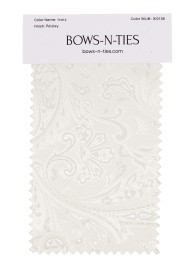 Paisley Fabric Swatch - Ivory