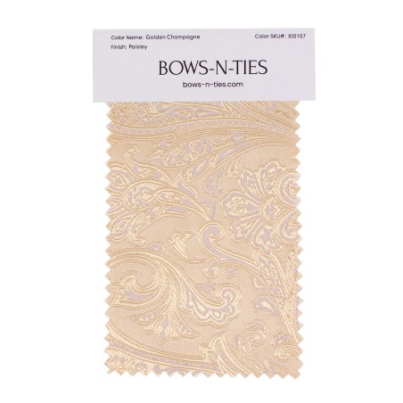 Paisley Fabric Swatch - Golden Champagne