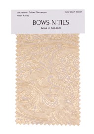 Paisley Fabric Swatch - Golden Champagne