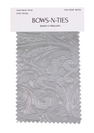 Paisley Fabric Swatch - Silver