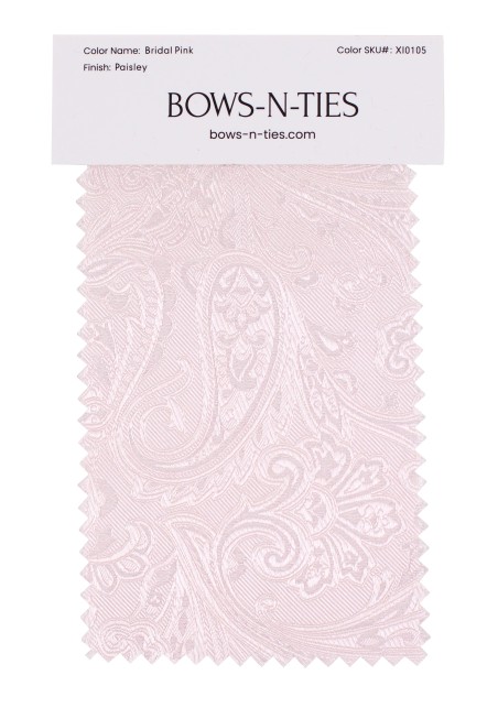 Paisley Fabric Swatch - Bridal Pink