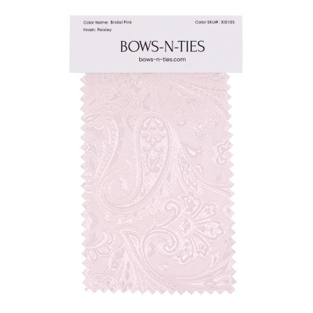 Paisley Fabric Swatch - Bridal Pink