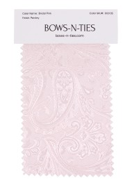 Paisley Fabric Swatch - Bridal Pink