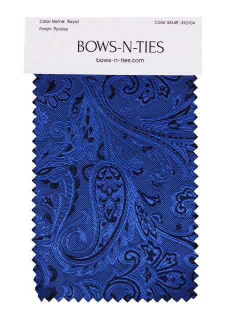 Paisley Fabric Swatch - Royal