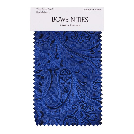 Paisley Fabric Swatch - Royal