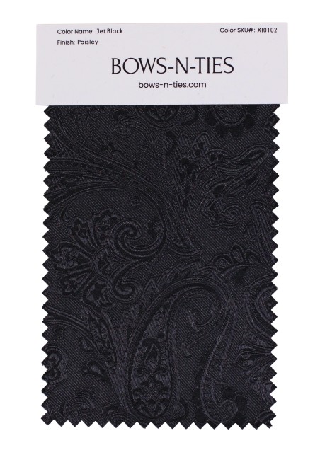 Paisley Fabric Swatch - Jet Black