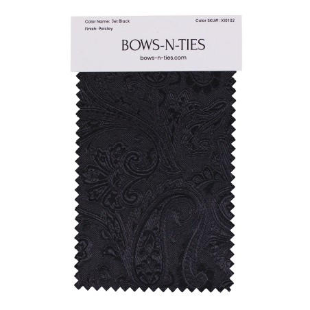 Paisley Fabric Swatch - Jet Black